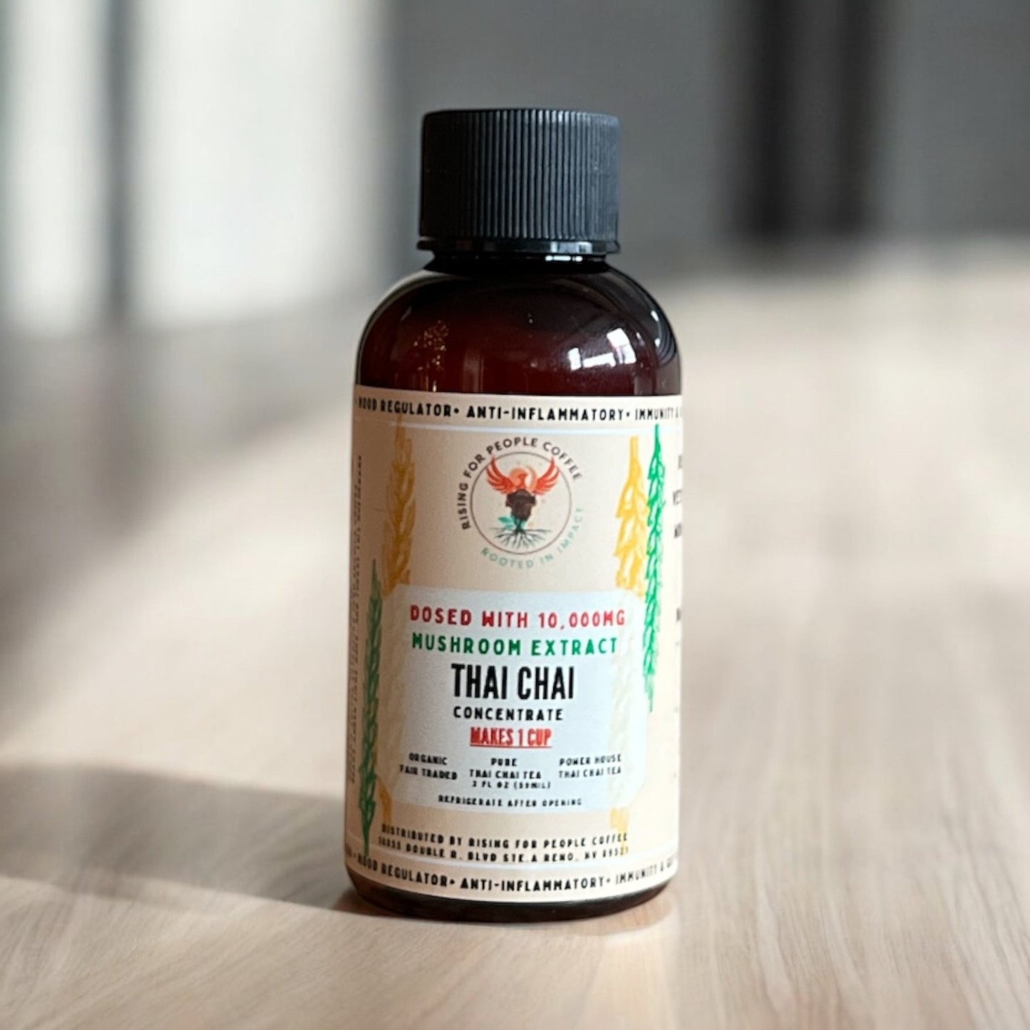 2oz Travel Cold Brew & Thai Chai Tea Concentrated Set of 4 - Rising For People Coffee Co.CoffeeRising For People Coffee Co.Rising For People Coffee Co.Rising for People Coffee concentrate bottles—2oz Travel Cold Brew & Thai Chai Tea Concentrated Set of 4 (Original cold brew, Whiskey Barrel cold brew, Happy Mushroom cold brew, Happy Mushroom Thai chai), Latte, Cappuccino, Coffee shop, Coffee shop near, Coffee near me, Roasted coffee, Speciality coffee, Green coffee, Black coffee, Espresso machine