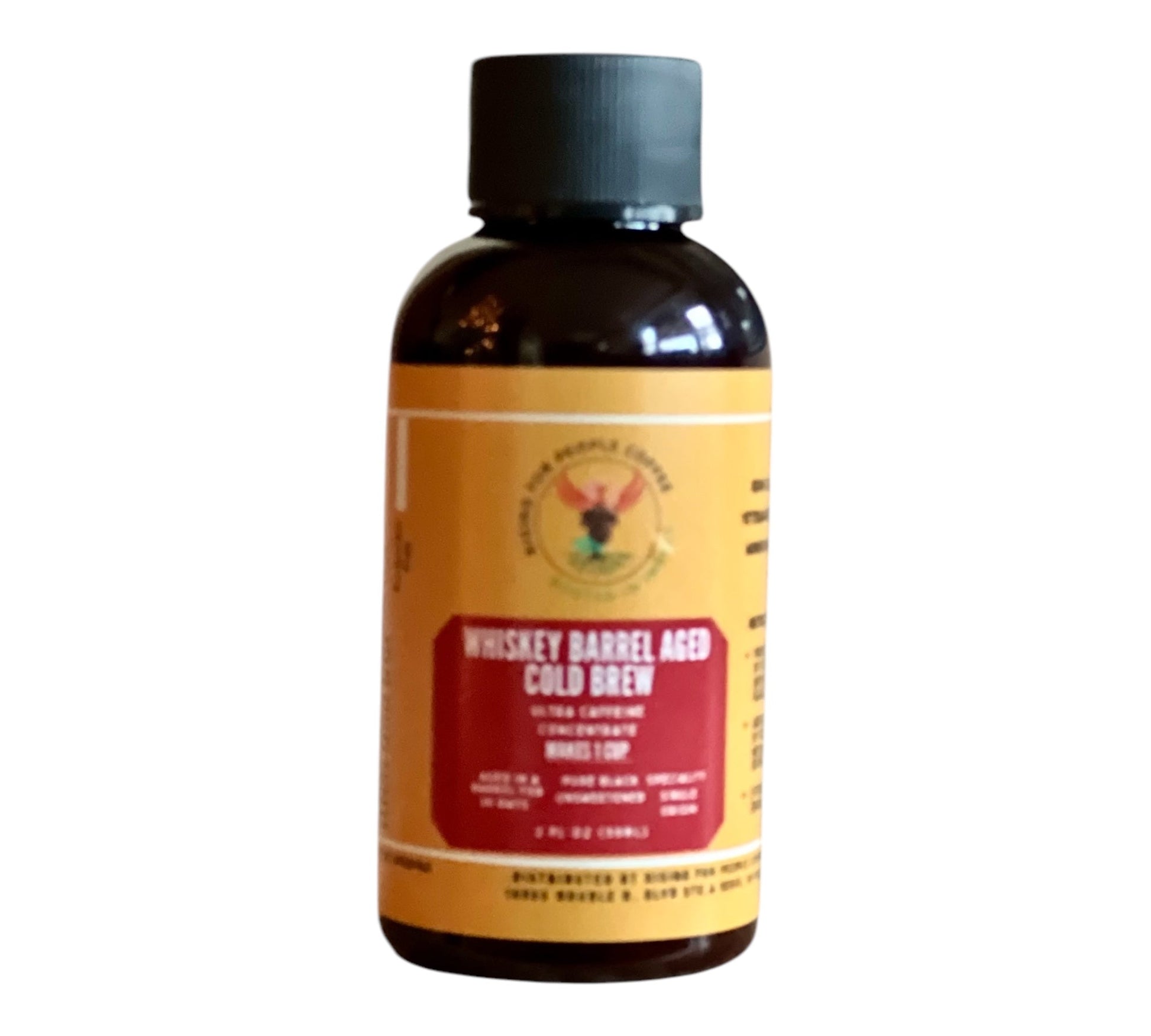 2oz Travel Whiskey barrel cold brew concentrate coffee - Rising For People Coffee Co.CoffeeRising For People Coffee Co.Rising For People Coffee Co.Rising for People Coffee concentrate bottle— 2oz Travel Aged Whiskey Barrel Cold Brew Concentrate