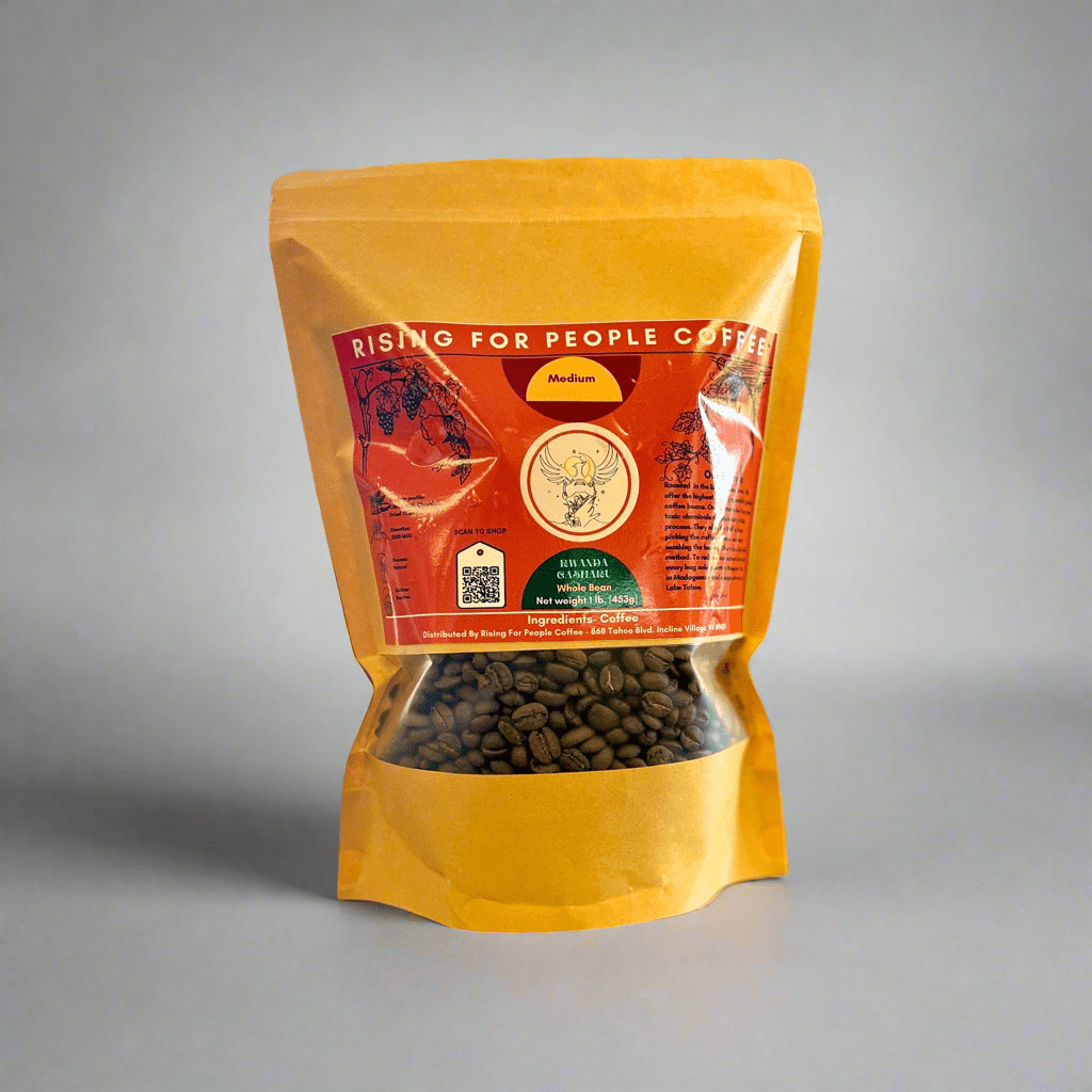 Rwanda Coffee Beans - Rising For People Coffee Co.CoffeeRising For People Coffee Co.Rising For People Coffee Co.Rising for People Coffee bag— Organic Rwanda Single Origin Speciality Roasted Coffee beans , Latte, Cappuccino, Coffee shop, Coffee shop near, Coffee near me, Roasted coffee, Speciality coffee, Green coffee, Black coffee, Espresso machine, French press, Espresso, Takeout coffee near